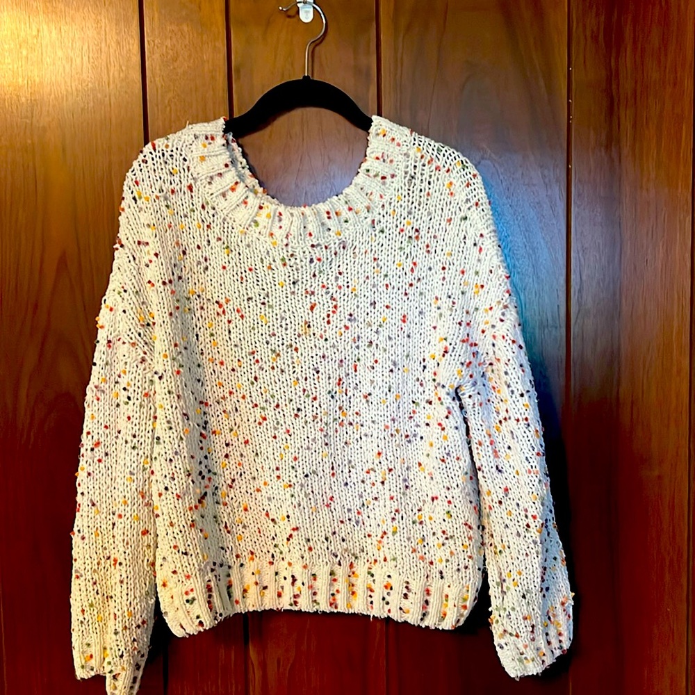 Colorful knitted sweater